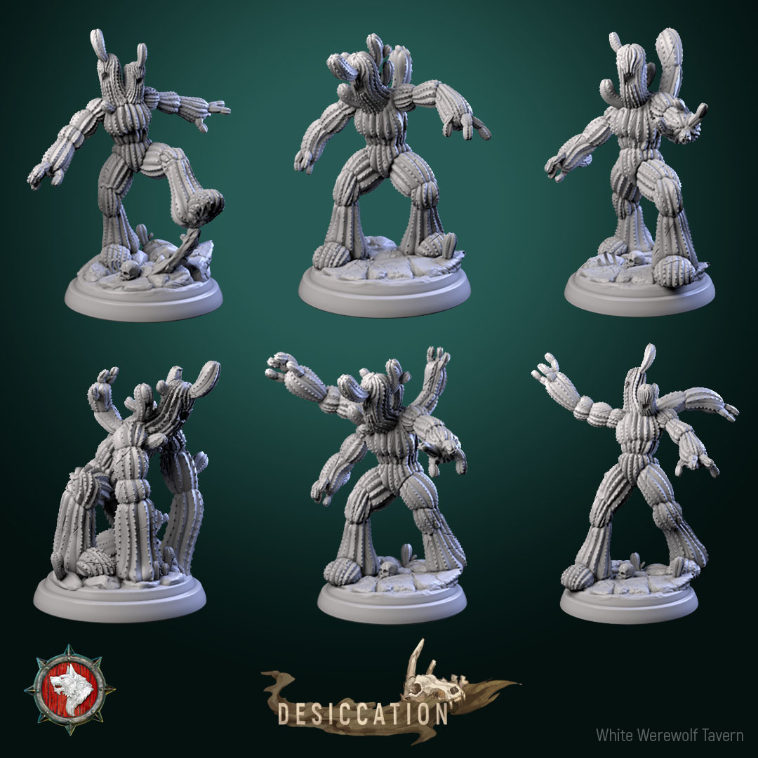 Desert Monsters 32mm set 6 miniatures pre-supported